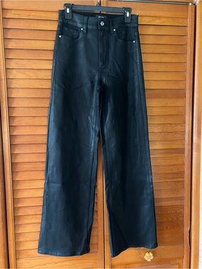 Paige Sasha Coated Wide-Leg Jeans. Size 28 Women #421